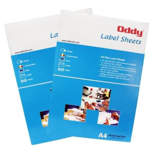 Oddy A4 Paper Label Stickers – 30 Labels per Sheet | Pack of 100 Sheets