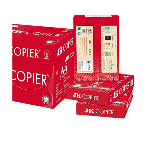 JK Copier Paper A4 | 75 GSM | Pack of 5 | 2500 Sheets | Jam-Free Printing