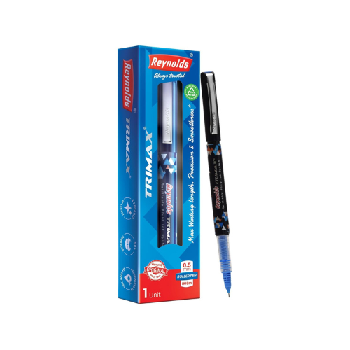 Reynolds Trimax Extra Smooth Writing Pen | 0.5mm Tip | Pack of 5 | Smudge Free
