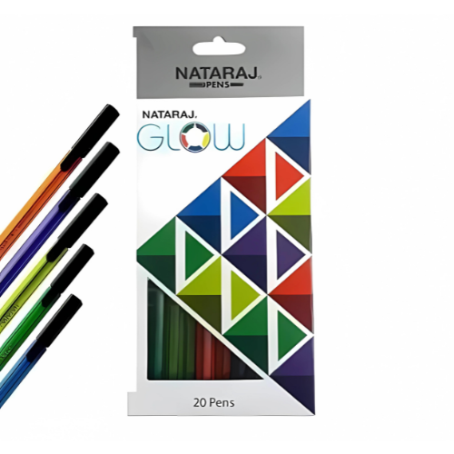 Nataraj Glow Pens | Pack of 20 Art and Craft Supplies