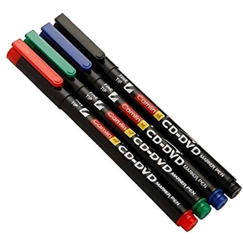 Camlin CD-DVD Marker Pen | Pack of 10 Precision Markers for Discs