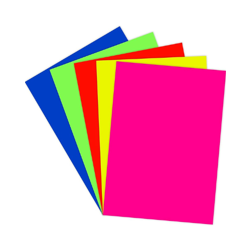 Fluorescent A4 Neon Sheets – 18 Sheets Pack | Bright & Vibrant Colors