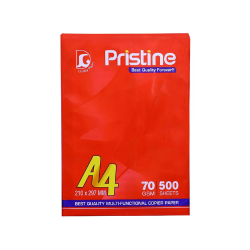 Pristine A4 Paper 70 GSM – Pack of 10 Reams | High Quality Printing & Copier Paper