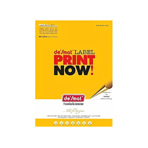 Desmat A4 Labels – 24 per Sheet | Self-Adhesive Paper | 100 Sheets