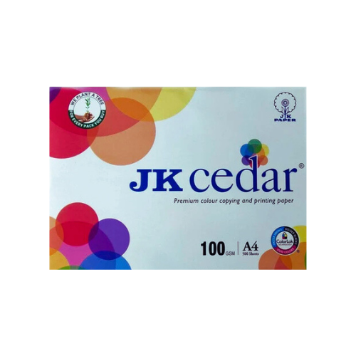JK Cedar Copier A4 Printer Paper 100 GSM - Premium Quality, Pack of 1 Ream