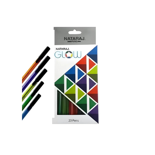 Nataraj Glow Pens | Pack of 20 Art and Craft Supplies