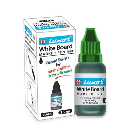 Luxor Whiteboard Marker Ink | 15 ml | Black | Pack of 10 | Refill Solution